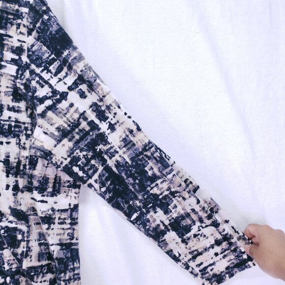 Croft and Barrow Classic Tee Abstract Pattern Plus Size 2X Long Sleeve Cotton - Picture 9 of 15